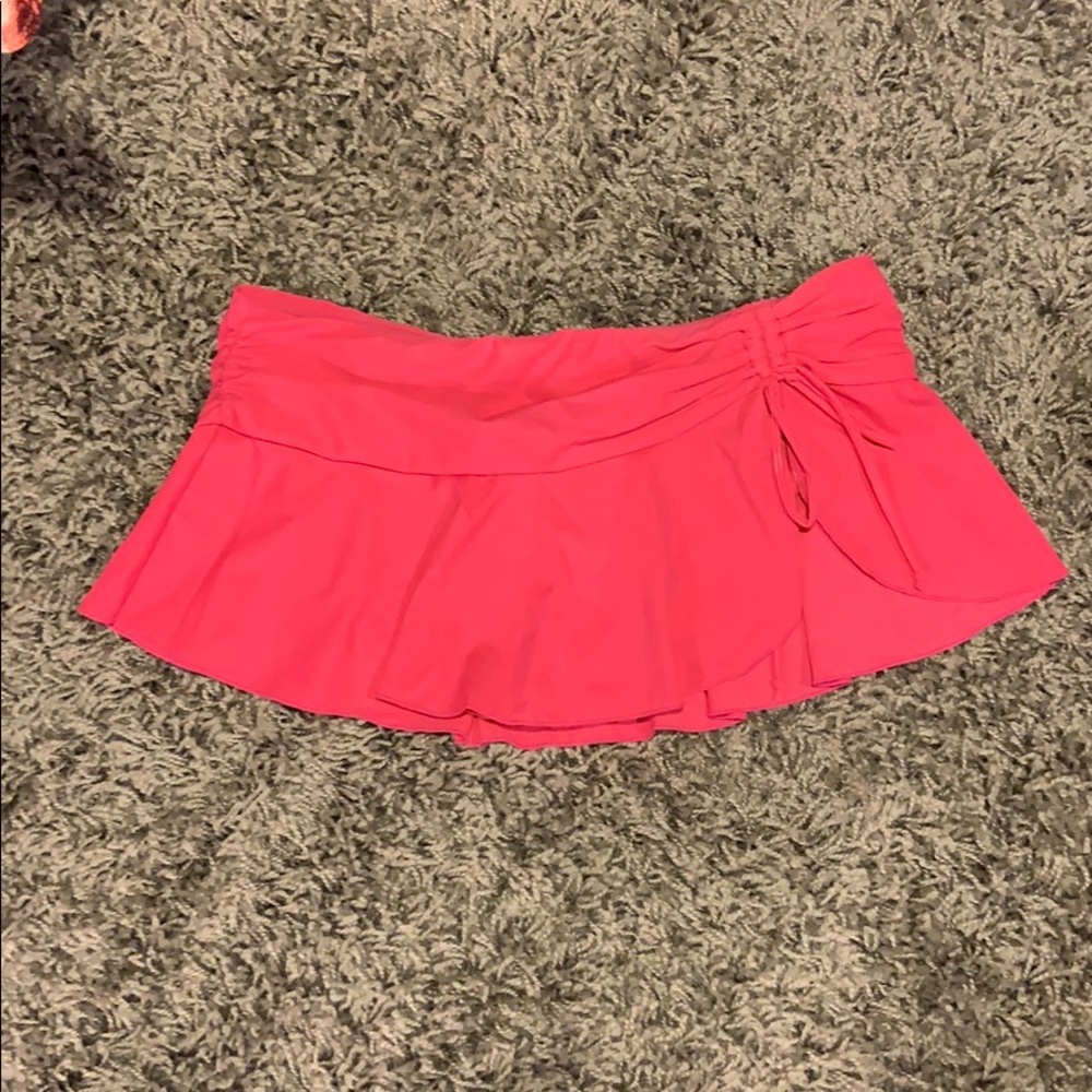 Pink skirted bathing suit bottom